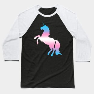 Trans Pride Unicorn Baseball T-Shirt